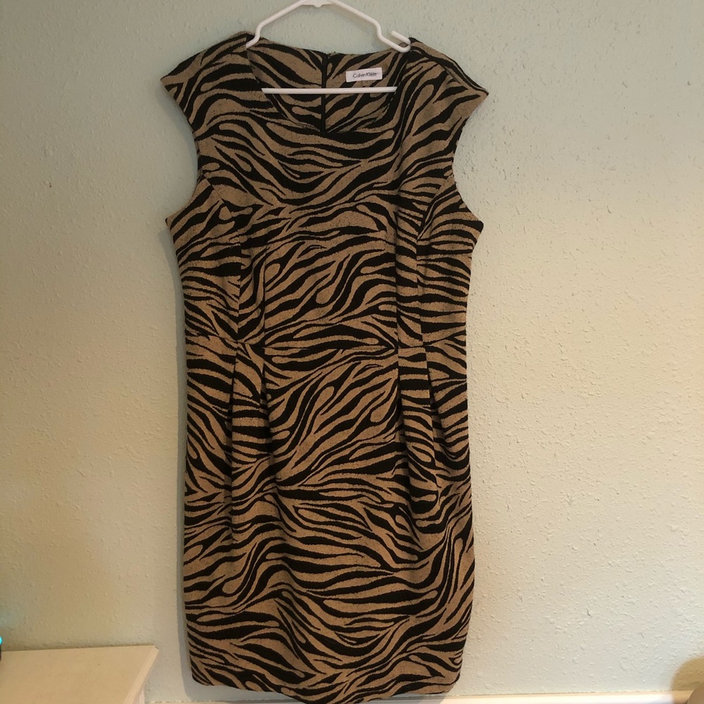 Calvin Klein Tiger Print Sleeveless Dress